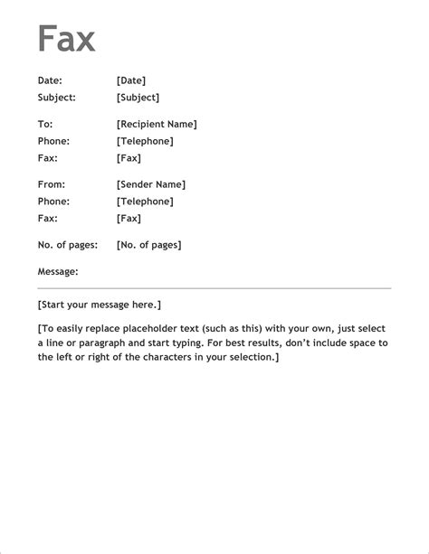 Fax Cover Letter Template Microsoft Online Cover Letter Library