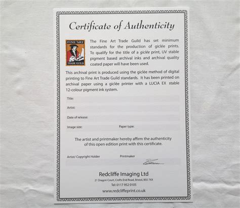 What Is A Certificate Of Authenticity For Artwork Jackson S Art Blog
