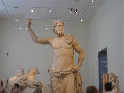 Statue Of What Looks To Be Zeus Holding His Scepter If It Were There Statue Ancient