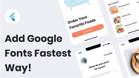 How To Custom Google Fonts In Flutter App Project Youtube