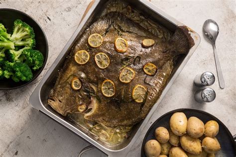 Roast Turbot With Fennel Tarragon And Lemon Recipe Great British Chefs
