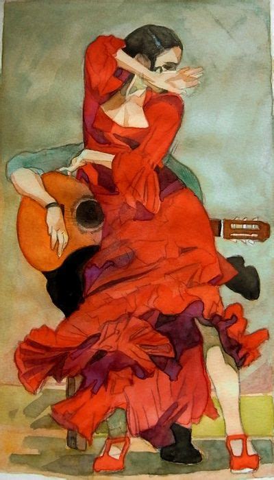 Flamenco Painting Partage Of Bev Murphy Flamenco
