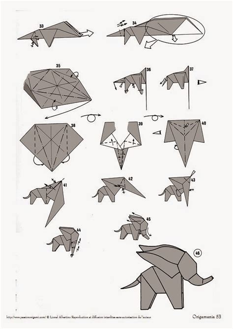 Origami Elephant Instructions Art And Craft Projects Easy