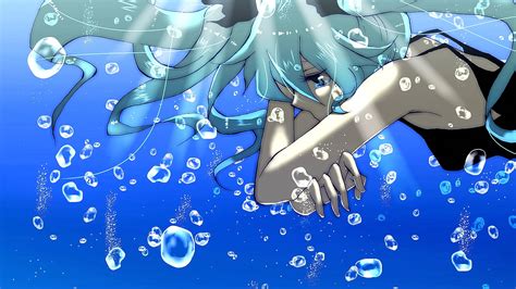 Papel De Parede Ilustração Desviando O Olhar Cabelo Longo Anime Meninas Anime Agua Olhos