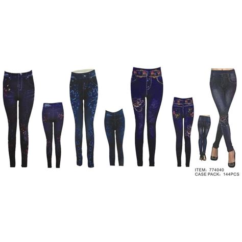 72 Units Of Womans Denim Like Leggings Jeggings One Size Fits All