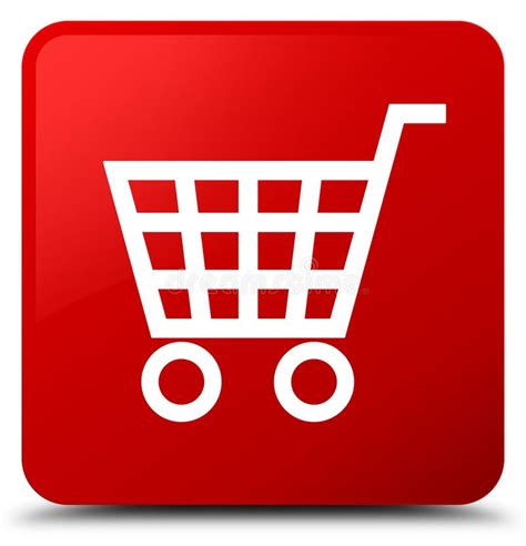 Ecommerce Icon Red Square Button Stock Illustration Illustration Of