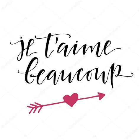 Calligraphy I Love You In French