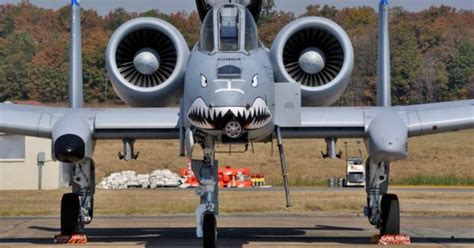 The Minigun On The Front Of The A 10 Warthog Is Slightly Off Centre R
