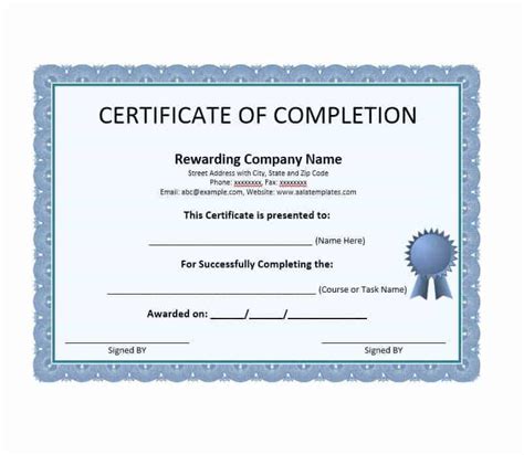 Most often, the end of a period of study at an institution is marked by a certificate of completion, and certificate templates to design these free certificate of completion template word,pdf must include the basic facts and. 25+ Work Completion Certificate Templates - Word Excel Samples