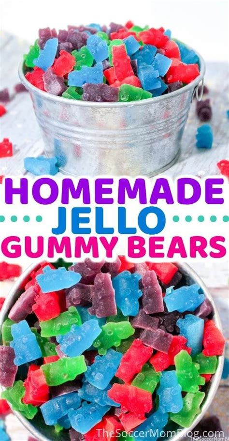 Jello Gummy Bears Homemade Gummies Homemade Jello Candy Recipes