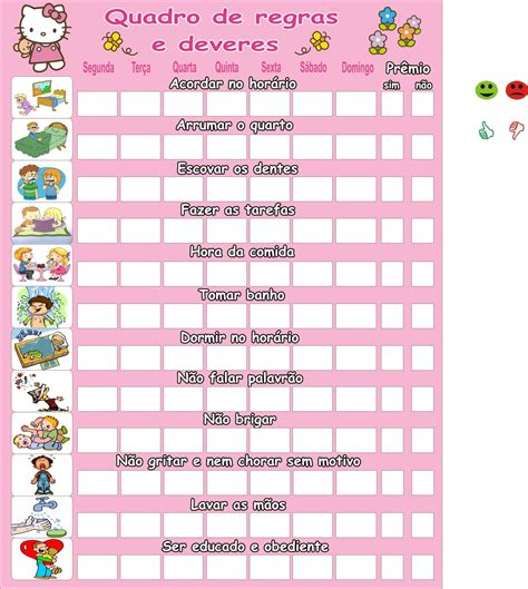 Calendario De Rotina Infantil Modisedu