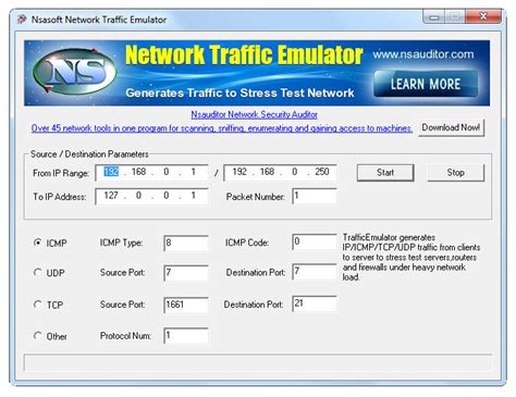 Network Traffic Emulator Generates Traffic To Stress Test Network