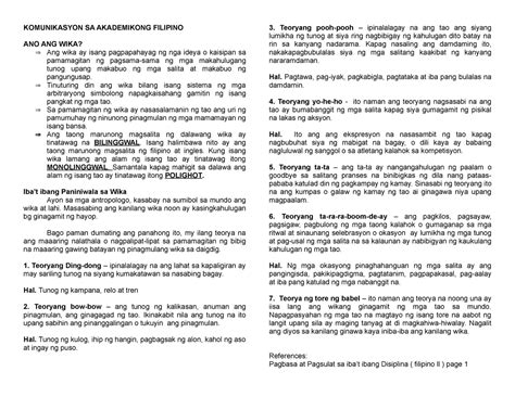LESSON 1 Komunikasyon SA Akademikong Filipino INTRODUCTION