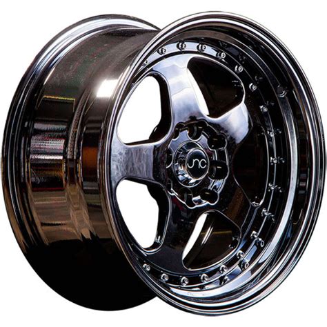 Jnc Jnc010 Wheels Rims 17x9 4x100 4x1143 Black Chrome 25mm Jnc