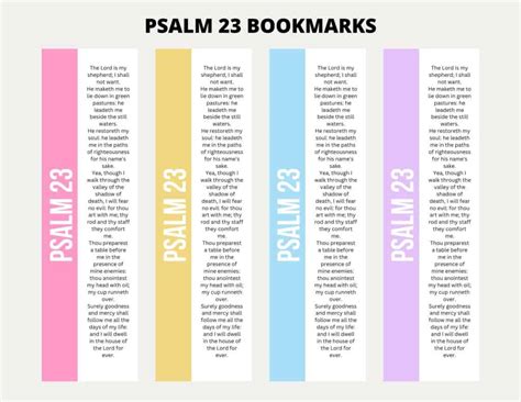 Printable Psalm Bookmarks My Printable Faith