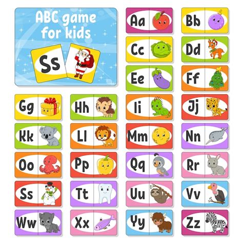 Premium Vector Set Abc Flash Cards Alphabet For Kids Learning Letters