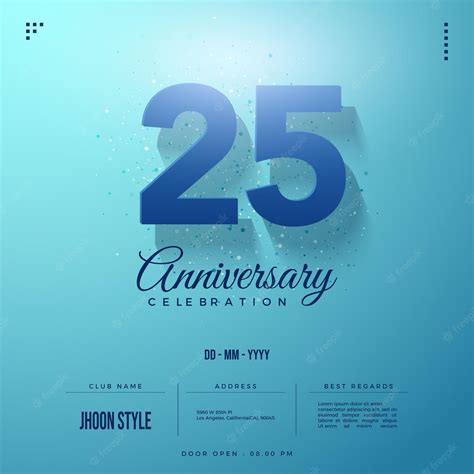 Premium Vector 25th Anniversary Background With Light Effect Over Numbers