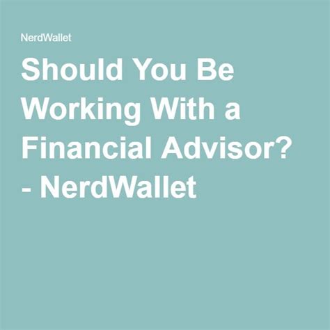 This was followed up by their fee proposal to provide advice relating to my retirement options. How to Choose a Financial Advisor - NerdWallet | Running ...