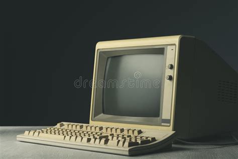 Vintage Personal Computer On A Desktop Stock Image Image Of Desk