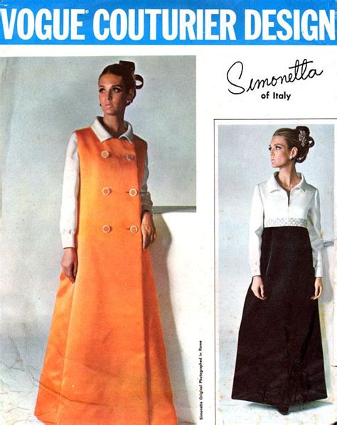 60s Vogue Couturier Design 1651 Simonetta Dress And Coat Etsy