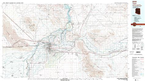 Yuma Topographical Map 1100000 Arizona Usa