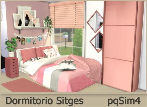 Pqsim4 Sitges Bedroom Sims 4 Custom Content Conjuntos De