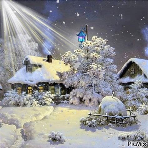 Winter Resim Klasik Yılbaşı Kartları Resim Sanatı
