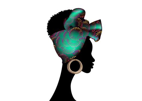 Portrait African Woman Wears Bandana For Curly Hairstyles Shenbolen Ankara Head Wrap Women
