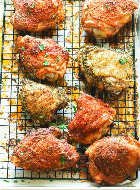 Dunk one piece of chicken into the wet batter. Baked Crispy Chicken Thighs - Immaculate Bites