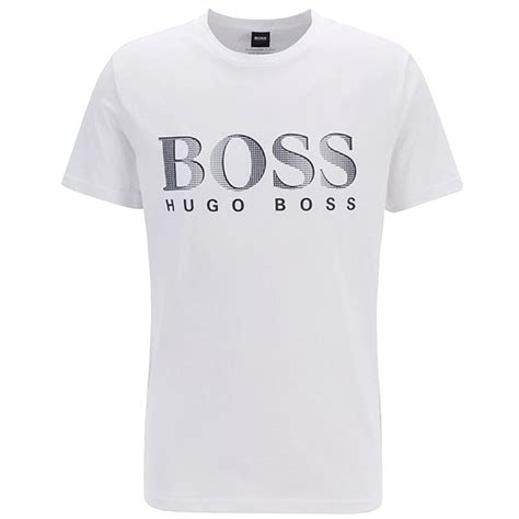 Hugo Boss Logo Cotton Crew Neck T Shirt White