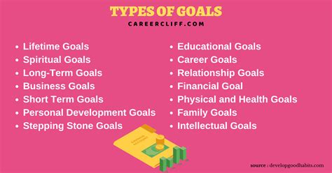 14 Types Of Goals In Life Business And Management Careercliff