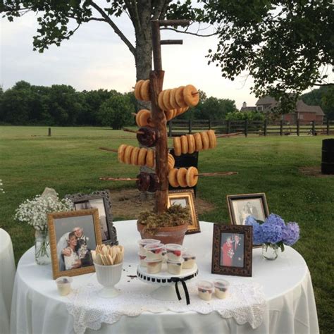 Our Niece Wanted A Doughnut Tree For Her Wedding My Husband And I Created This For Her Table