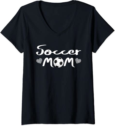 womens super cute soccer mom t love heart cute soccer mom v neck t shirt