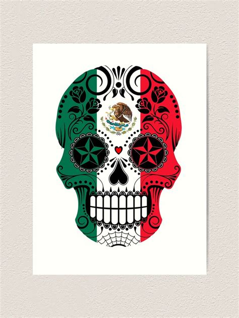Mexican Skull Heart Art Tatooman Calavera El Dia De Los Muertos Art