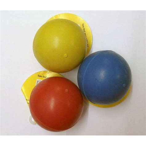 Classic Large 3 Inch Solid Rubber Dog Balls Toys X 2 Wacky Pets