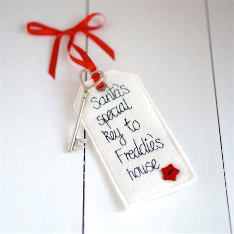 Personalised Santa Key By Rosiebull Designs