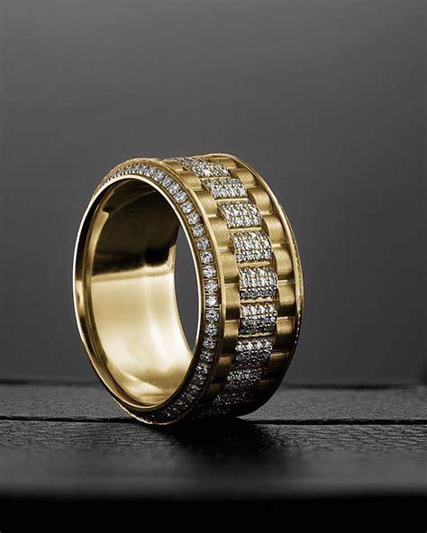 Mens Wedding Bands Yellow Gold Men Band Crownring Official 