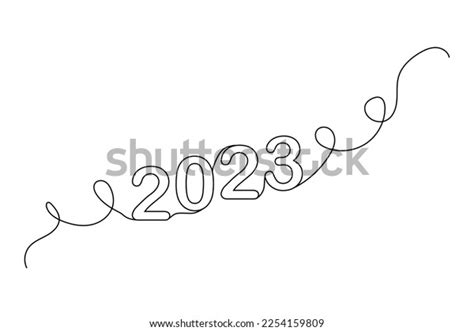 2023 Line Great Design Any Purposes Stock Vector Royalty Free