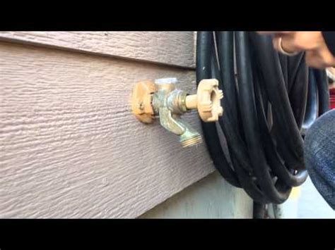 Vacuum breakers complicate things the problem with external vacuum breakers (aka backflow preventers) is that they don't allow all of the water to if the vacuum breaker doesn't have that white post, it may have a plastic ring that will allow it to drain. How to Repair An Anti Siphon Garden Faucet - YouTube