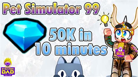 50k Diamonds In 10 Minutes Free To Play Way In Pet Simulator 99 Youtube