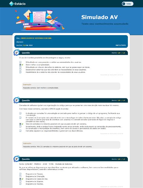 Est Cio Simulado Av Modelagem De Sistemas Com Uml An Lise E Modelagem De Objetos Com Uml