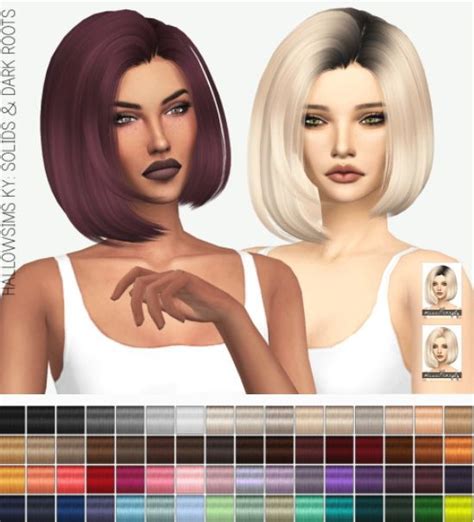Miss Paraply Hallowsims Ky Solids Dark And Roots • Sims 4 Downloads