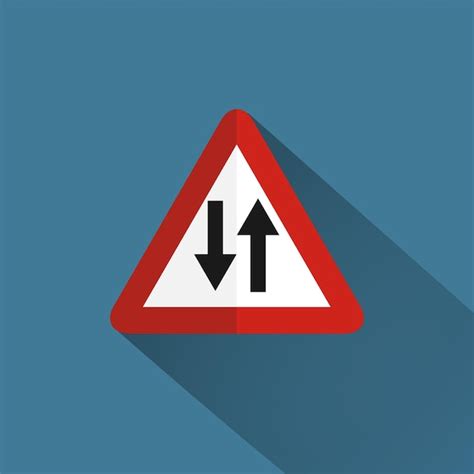 Premium Vector Traffic Sign For Two Way