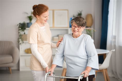Medical Caretaker Helping Senior Woman Morada Senior Living