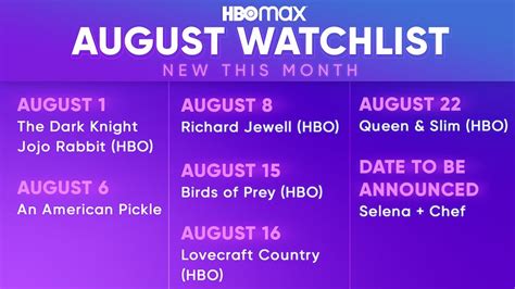 Hbo max has been conquering our summer quarantine, and they're closing out the season in style this august. New Arrivals for HBO Max August 2020 | DiscussingFilm