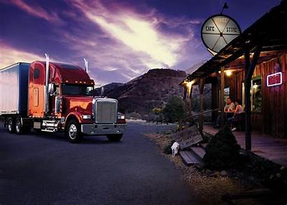 Semi Wallpapers Trucks Freightliner Tractor Night Background