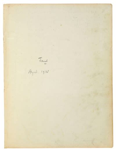 Auden Wystan Hugh 1907 1973 Autograph Manuscript Journal And