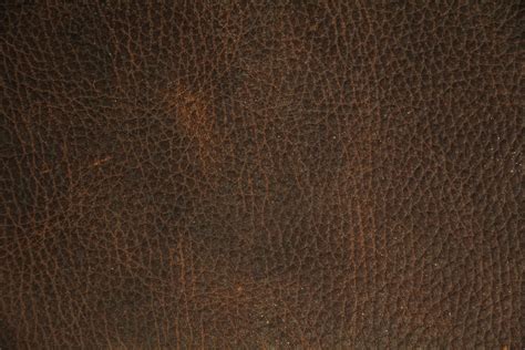 Dark Leather Texture Brown Clouded Hand Made Genuine Stock Photo