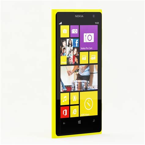 3d Model Nokia Lumia 1020 Yellow