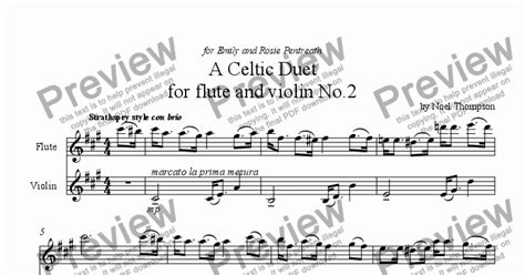 Celtic Duet For Violin And Flute No 2 Download Sheet Music Pdf File